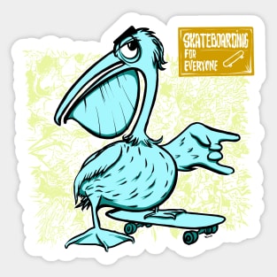 Pelican Skateboarding Sticker